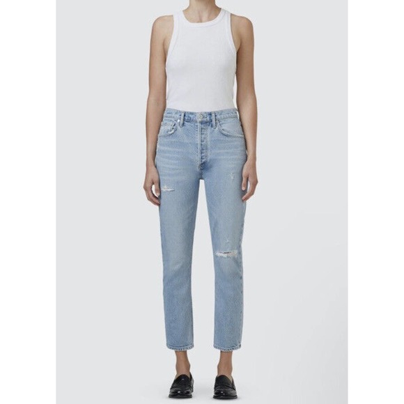 Citizens Of Humanity Light Blue Straight Leg Jeans - Picture 1 of 15